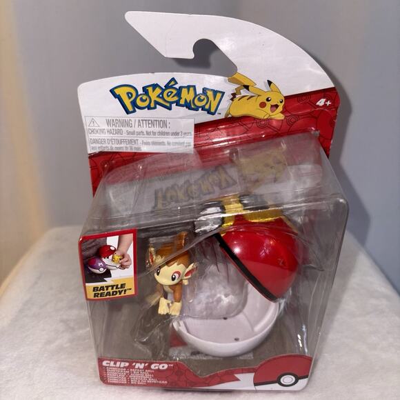 Pokemon Chimchar Clip 'N' Go Battle Ready Poke Ball NEW in Package - Picture 1 of 5